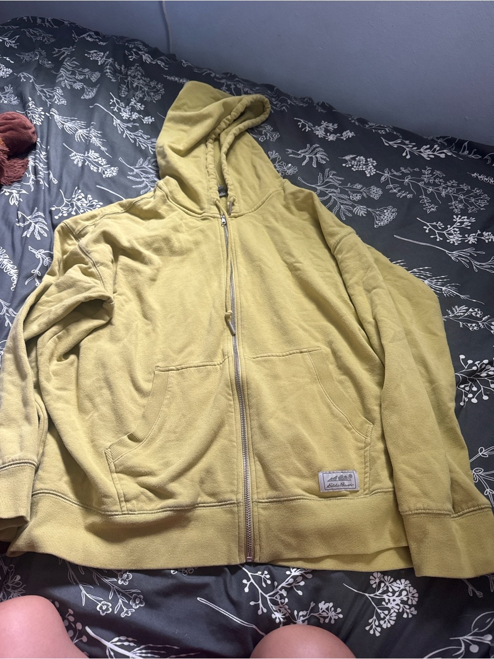 Eddie Bauer Hooded Zip-Up Jacket in Mustard